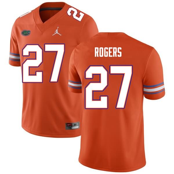 Men's NCAA Florida Gators Jahari Rogers #27 Stitched Authentic Nike Orange College Football Jersey CLP7665GT